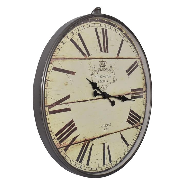 Majut Aged Wall Clock in White by Alliance Furniture by Alliance