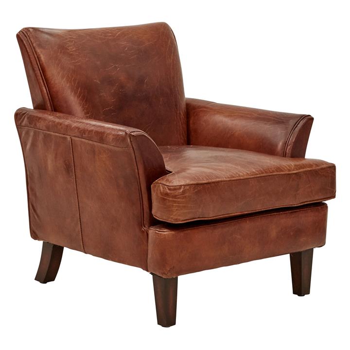 Stevens Leather Armchair in Brown by Alliance Furniture by Alliance Furniture Style Sourcebook