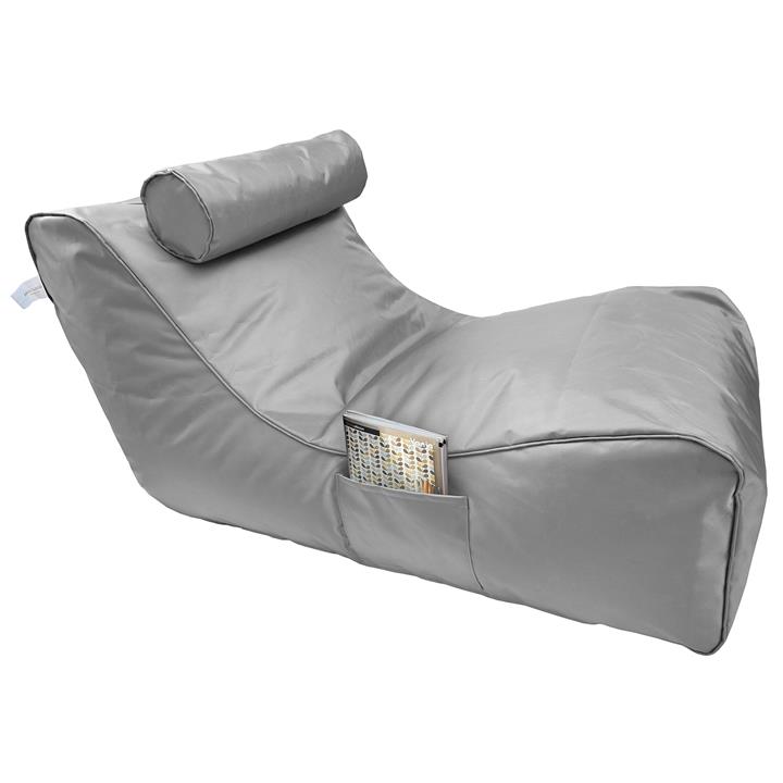 Panama Fabric Indoor / Outdoor Bean Bag Cover, Silver by Mio Lusso