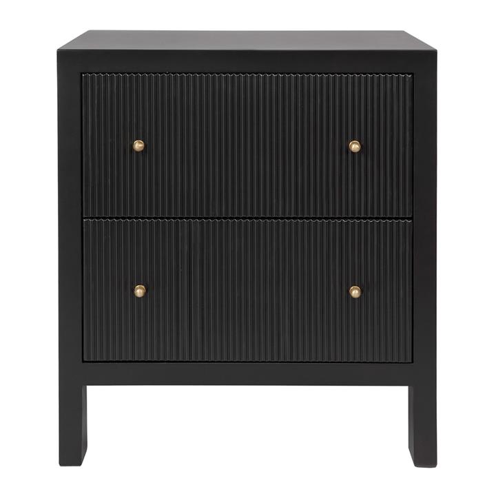 Ariana Bedside Table, Large, Black by Cozy Lighting & Living Style