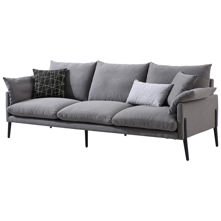 Tilly Fabric Sofa, 3 Seater, Dark Grey by MY Room Style Sourcebook