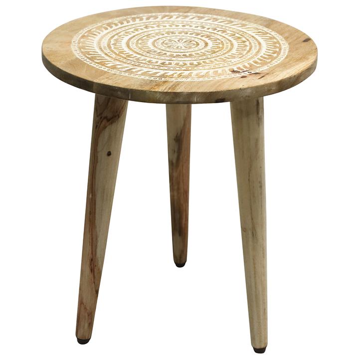 Astric Mango Wood Round Side Table by RML Style Sourcebook