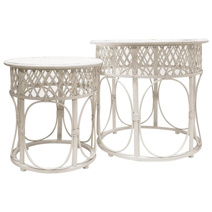 Scout 2 Piece Rattan Round Side Table Set by RML Style Sourcebook