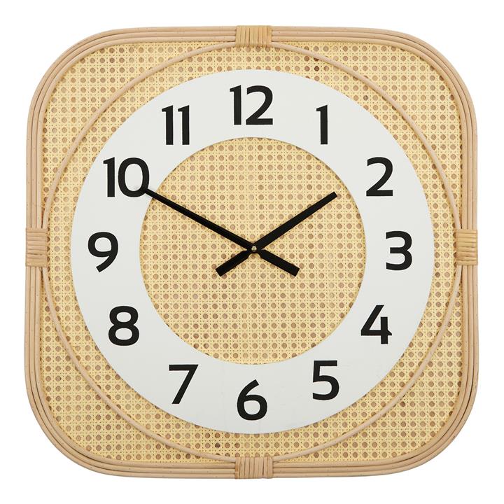 Hamilton Rattan Square Wall Clock, 60cm by Coast To Coast Home Style