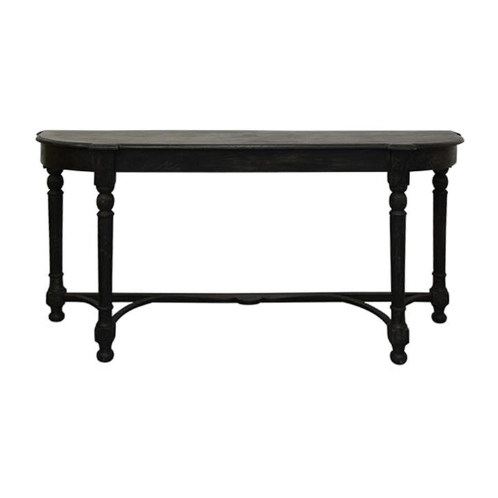 Basni Mango Wood Console Table, 166cm, Black by French Country
