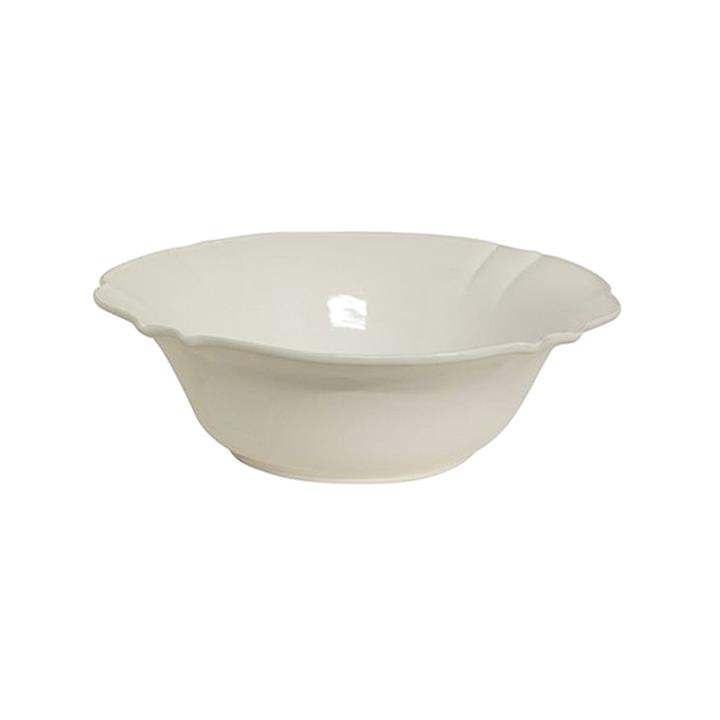 Vienna Stoneware Round Salad Bowl, Small, Off White by French Country Collection Style Sourcebook