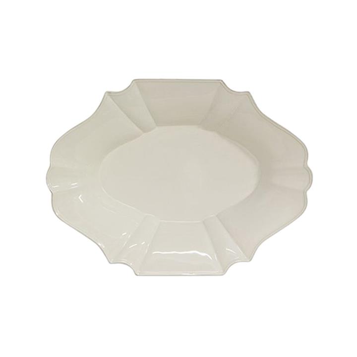 Vienna Stoneware Oval Salad Bowl, Off White by French Country Collection Style Sourcebook
