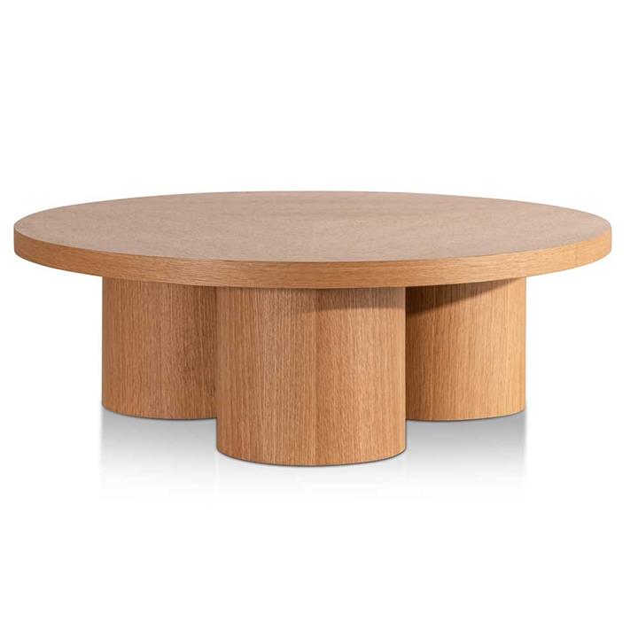 Levante Wooden Round Coffee Table, 100cm, Natural by Conception Living