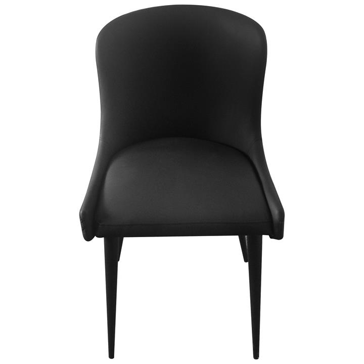 Vinco Faux Leather Dining Chair, Black by OZWorld Style Sourcebook