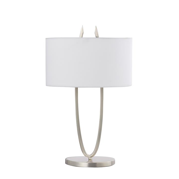 Denise Metal Base Table Lamp, Stain Chrome by Lexi Lighting Style