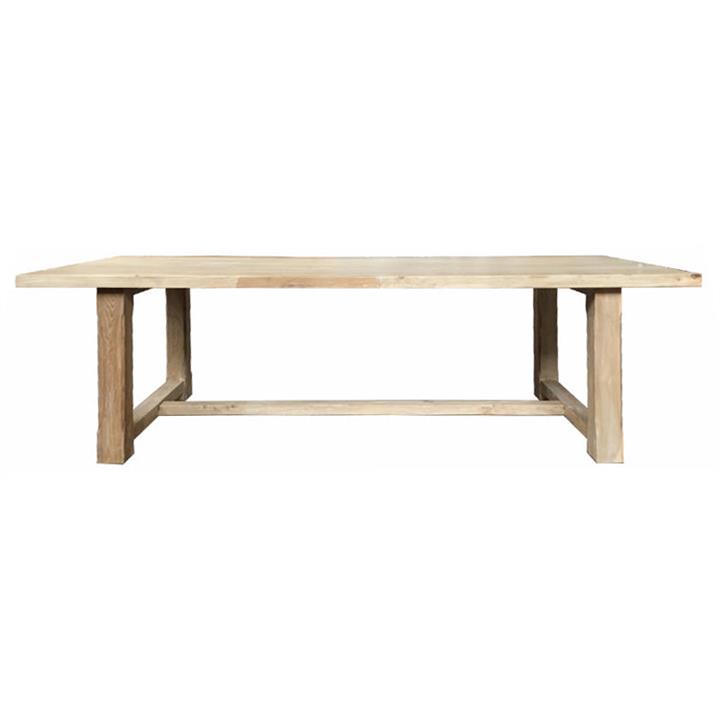Parklo Reclaimed Elm Timber Farmhouse Dining Table, 300cm by Montego