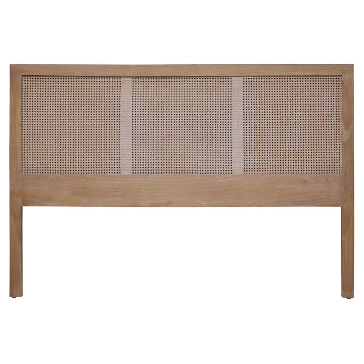 Mandeville Mindi Wood & Rattan Bed Headboard, Queen by Millesime Style Sourcebook