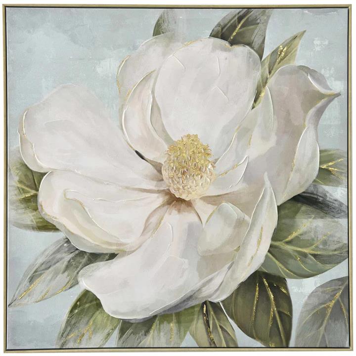 Magnolia Blossom Framed Canvas Painting Wall Art, No.2, 100cm by Florabelle Style Sourcebook