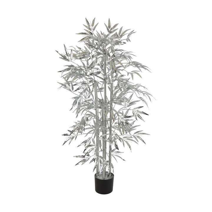 Potted Metallic Effect Artificial Bamboo Tree, 150cm, Silver by