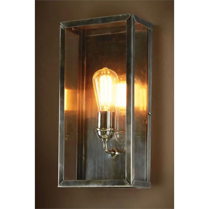 Goodman Metal & Glass Indoor / Outdoor Wall Light, Large, Antique