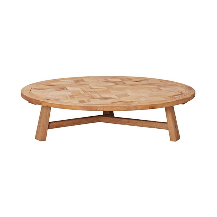 Braxton Elm Timber Round Coffee Table, 140cm by Grand Designs Home