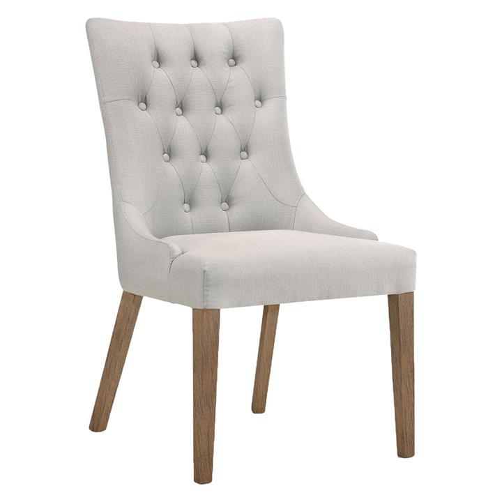 Hartsville Tufted Fabric Dining Chair, Oatmeal by Dodicci Style