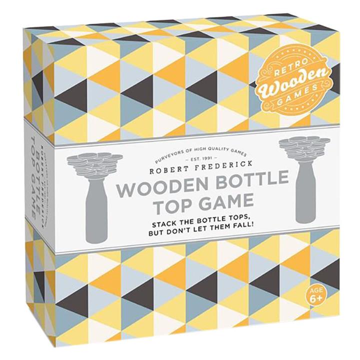 Pyramid Games Wooden Bottle Top Game Size Junior in Timber by Outliving