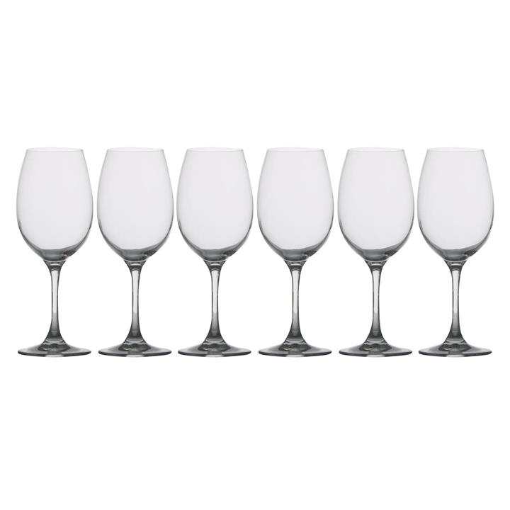 Mansion Set of 6 White Wine Glasses, Size 240ml in Light Brown by