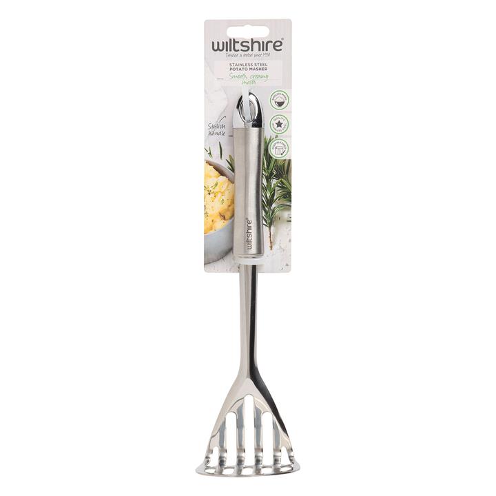 Industrial Stainless Steel Potato Masher in Silver by Wiltshire by
