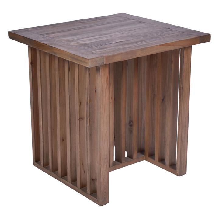 Capri Wooden Side Table in Brown by Alliance Furniture by Alliance