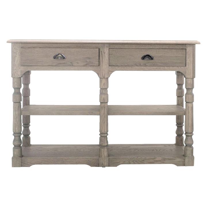 Oscar Oak Console Table in Weathered Oak by Jac Home Living by Jac Home