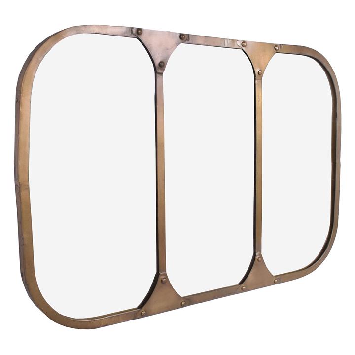 Majut Three Panel Wall Mirror in Brown by Alliance Furniture by