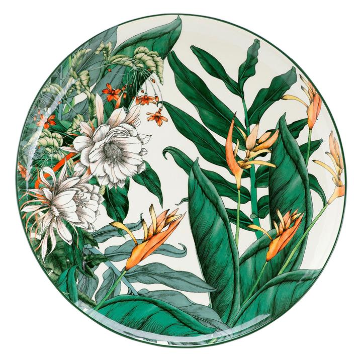 The Blck Pen Night Garden Round Platter in Green by Maxwell & Williams