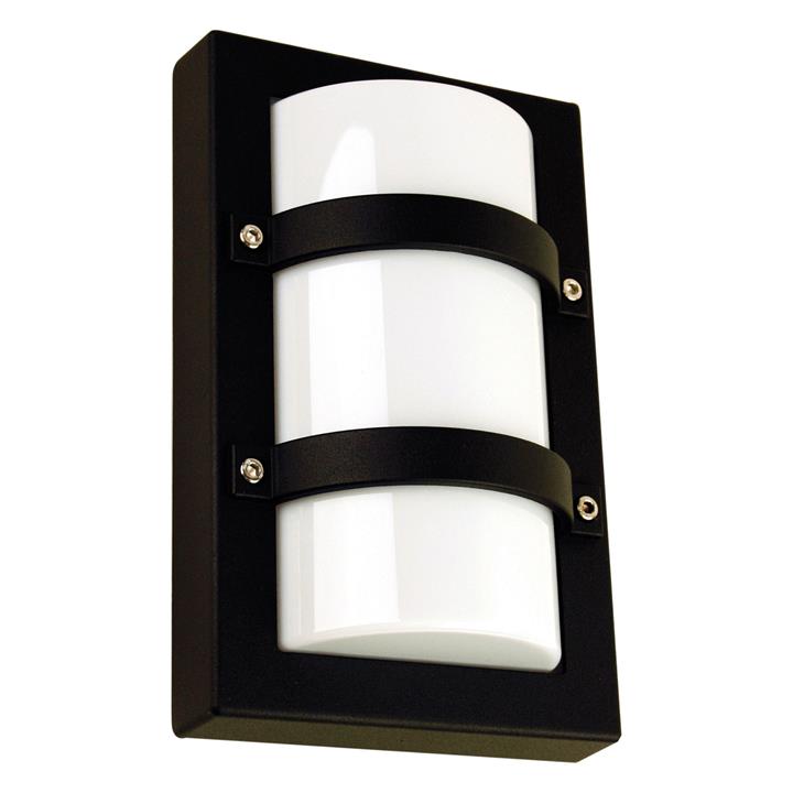 Trio Mini Outdoor LED Bunker Wall Light in Black by SG Lighting by SG