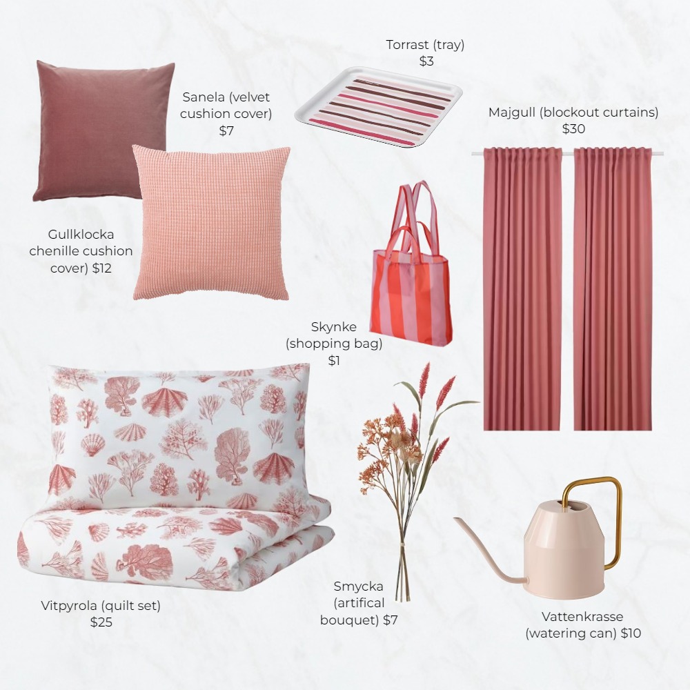 Ikea clearance Winter 2022 (pink edition) Interior Design Mood Board by