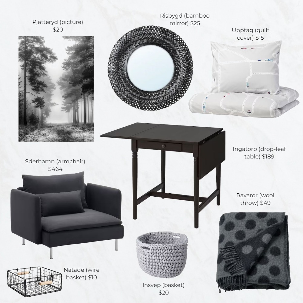 Ikea clearance Winter 2022 (mono edition) Interior Design Mood Board by