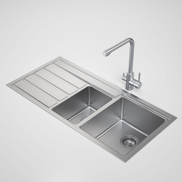 Caroma Compass 1.5 Bowl Stainless Steel Kitchen Sink by Caroma Style