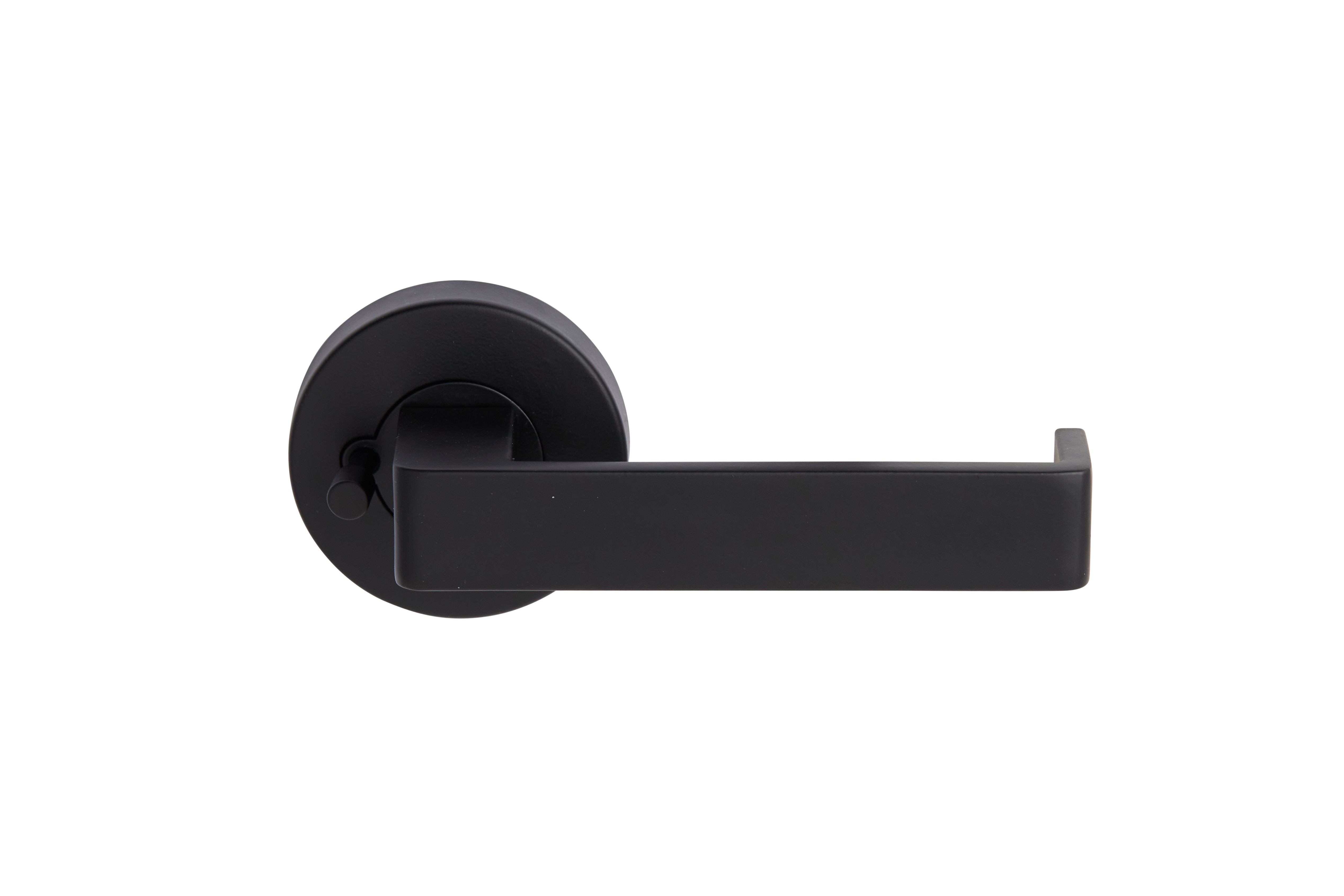 Delf Cadiz Passage Lever Set Round Rosette Matte Black by DELF Style