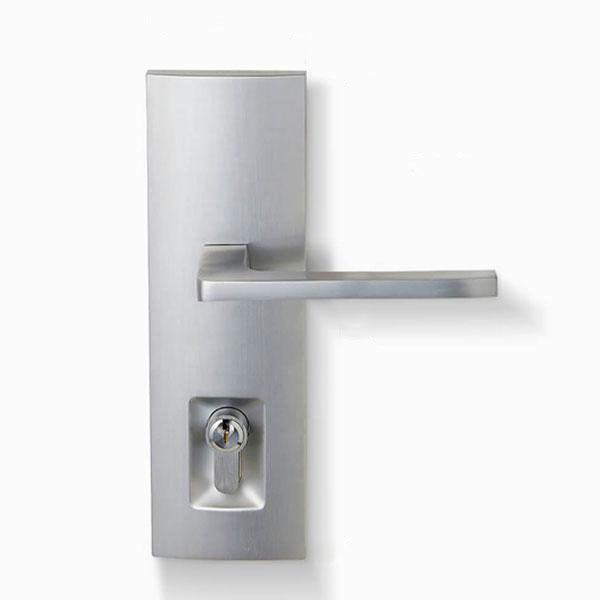 Delf Elba Linear Secure Double Cylinder Lever Set Satin Chrome by DELF