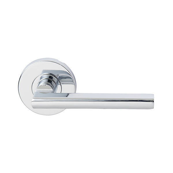 Delf Madrid Dummy Lever Set Round Rosette Bright Chrome by DELF Style