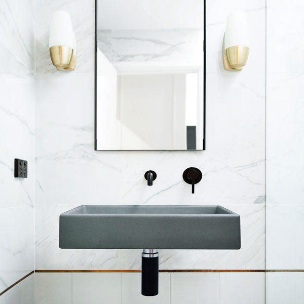 Nood Co Box Basin Wall Hung Mid Tone Grey by Nood Co. Style Sourcebook