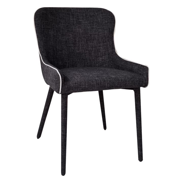 Chantelle Velvet Dining Chair in Black by HOMESTAR by HOMESTAR Style