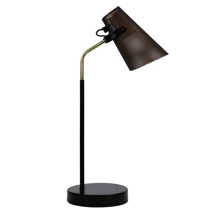 Perfo Desk Lamp in Black/Brass by Stylux Lighting by Stylux Lighting