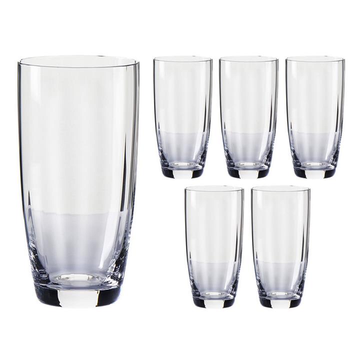 Ottica Set of 6 Highball Glasses in Light Brown by Salt & Pepper by