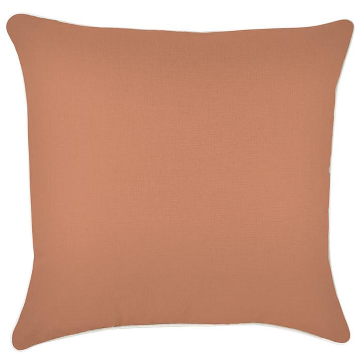 Solid Outdoor Cushion Cover with Piping Detail Size 60 x 60cm in Clay