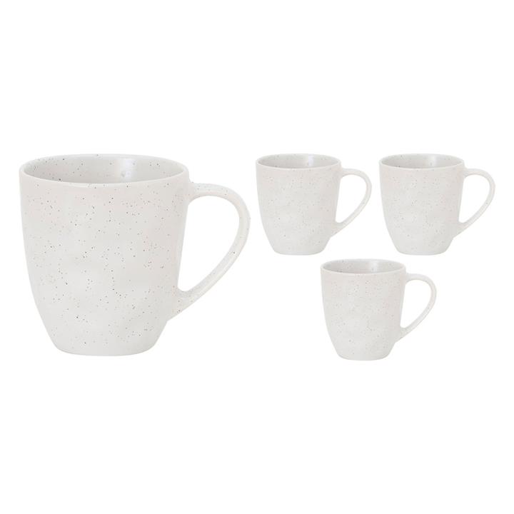 Napier Set of 4 Stoneware Mugs in White by Salt & Pepper by Salt
