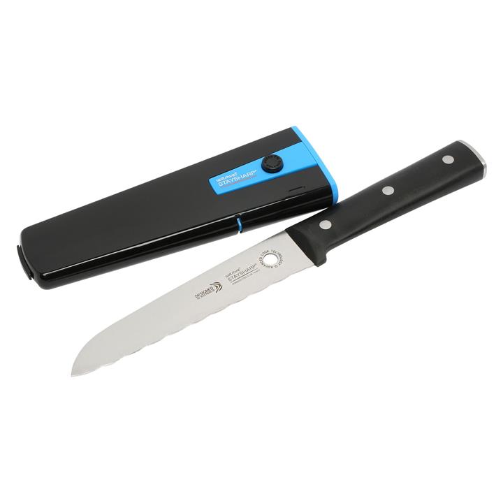 Staysharp Triple Rivet MultiPurpose Utility Knife, Size 15cm in Black