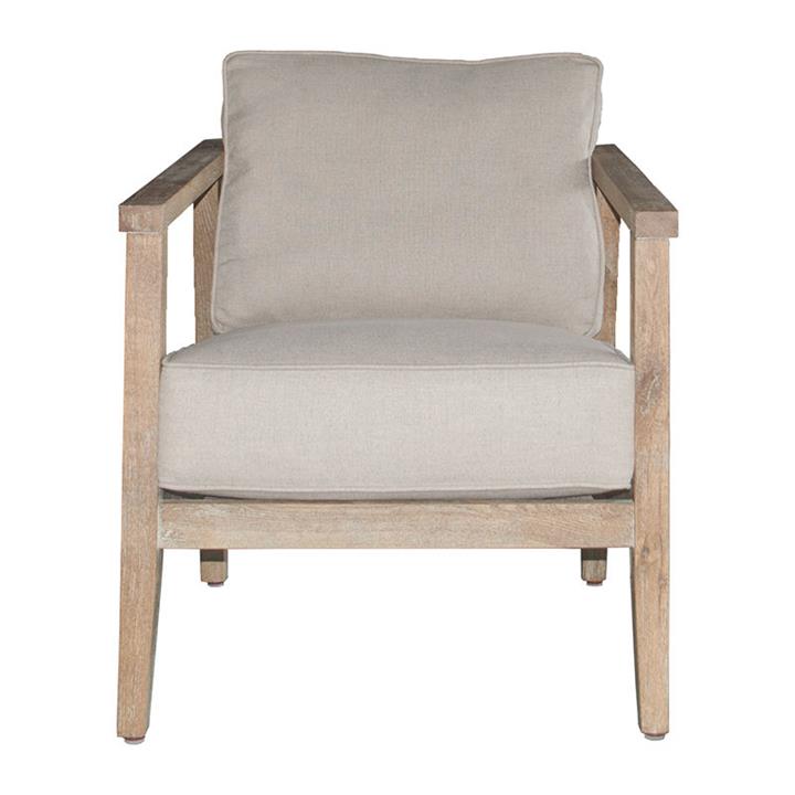 Brussels Linen & Oak Armchair in Whitewash by Jac Home Living by Jac