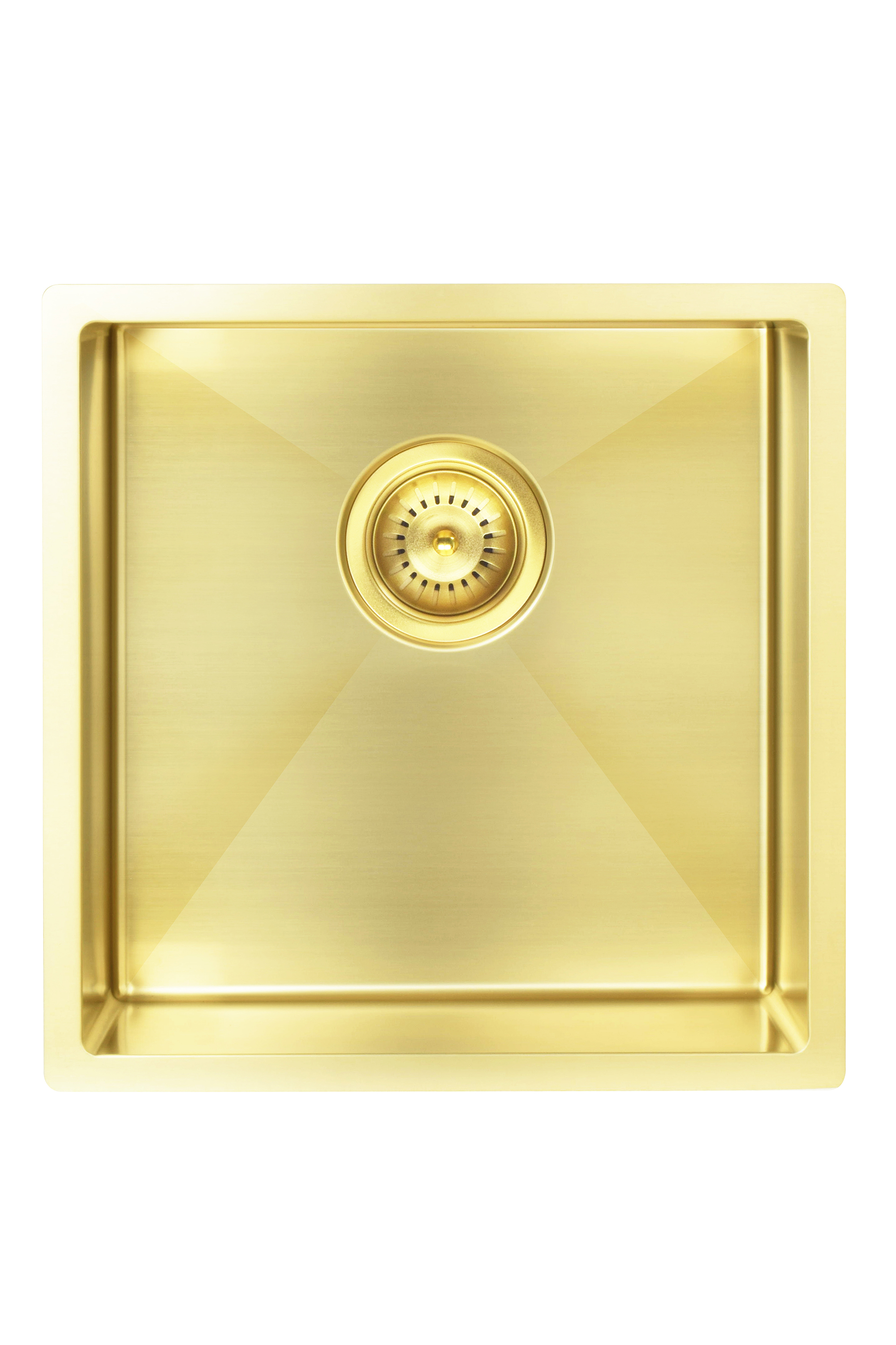 Meir Lavello BRUSHED BRONZE GOLD KITCHEN SINK SINGLE BOWL 450 X 450