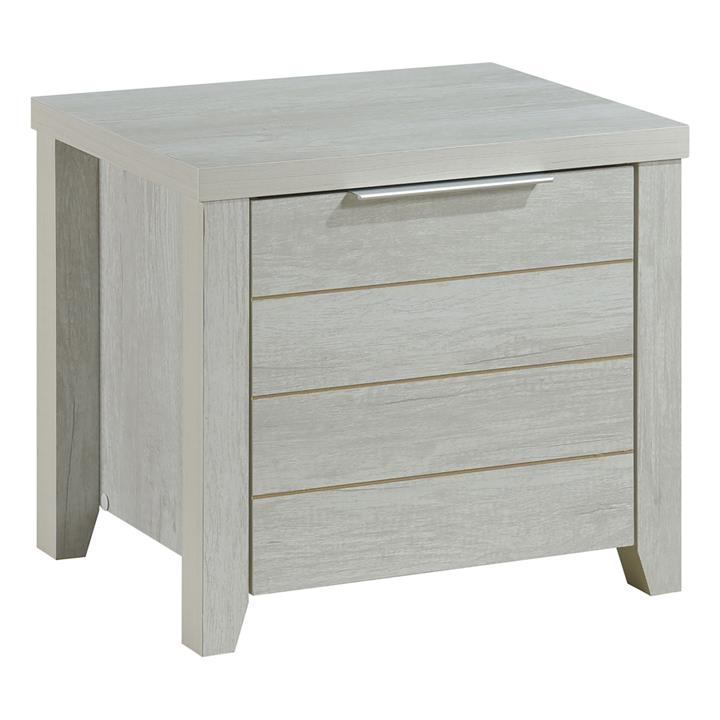 Saffi Rustic Bedside Table in Whitewash by Rothbury Home by Rothbury Home Style Sourcebook