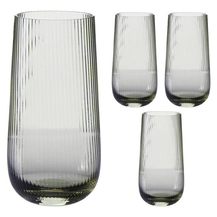 Amana Set of 4 Highball Glasses in Sage by Salt & Pepper by Salt