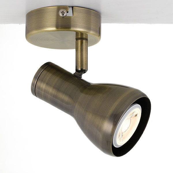 Telbix Curtis GU10 1 Light Spotlight Antique Brass By Telbix Style 