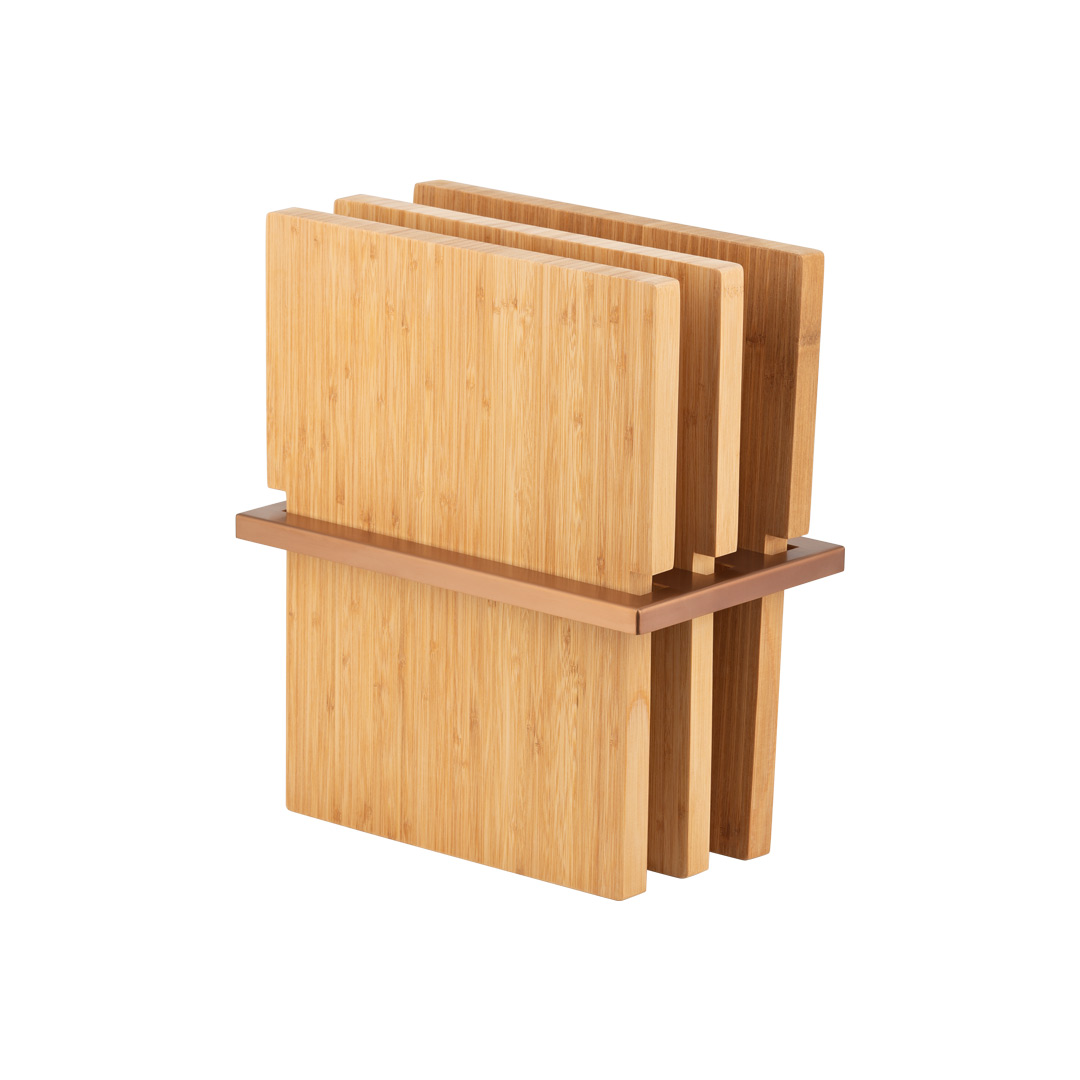 3 Piece Chopping Board Set Brushed Copper Entertainer Series by ABI