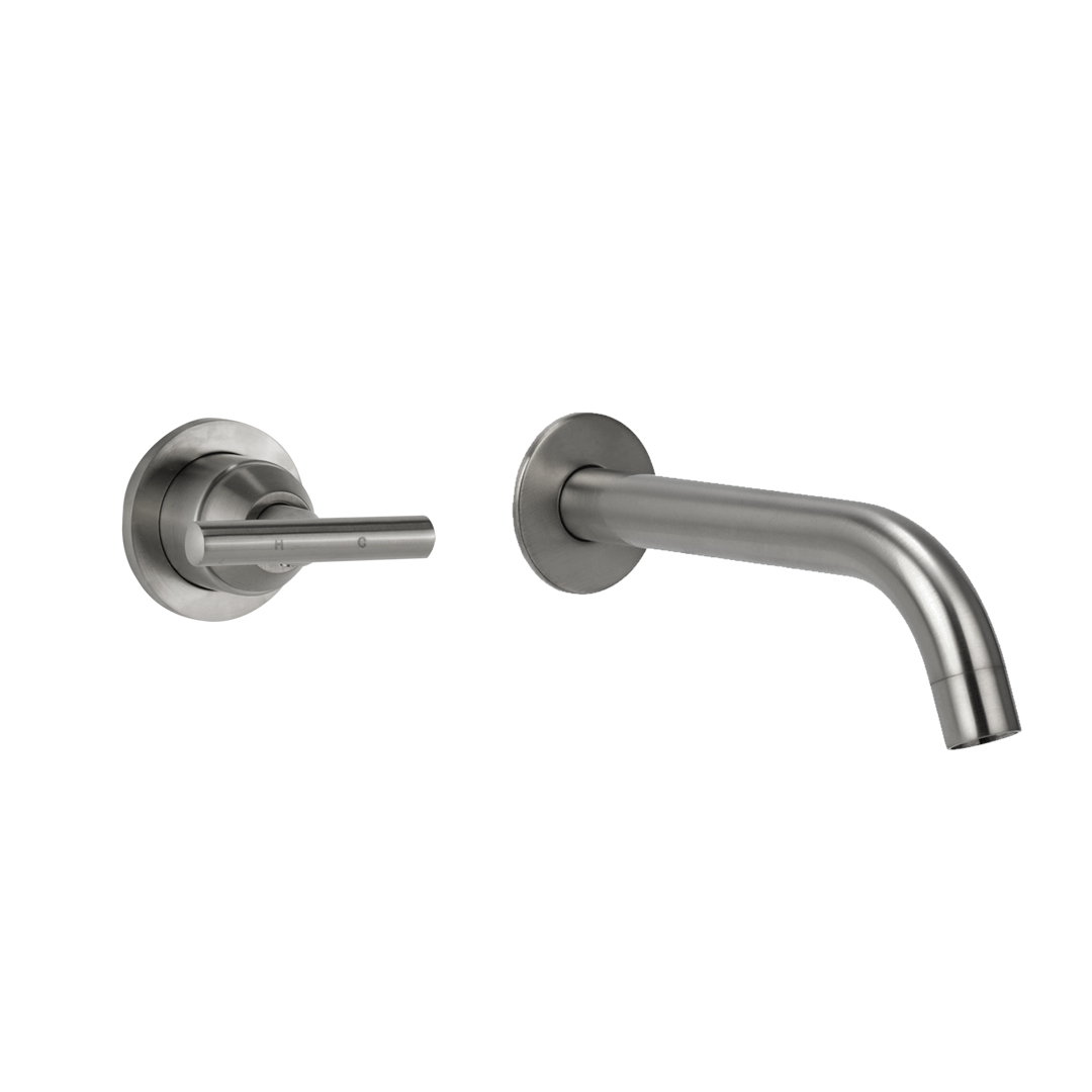 Barre Progressive Mixer & Spout Set Brushed Gunmetal by ABI Interiors