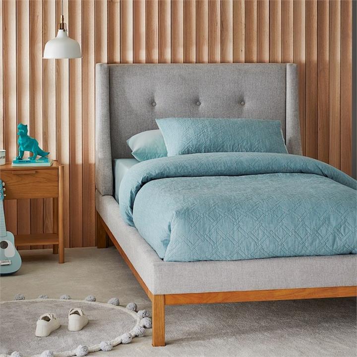 Adairs Kids Parker Full Bed Double Bed Grey Grey by Adairs Kids